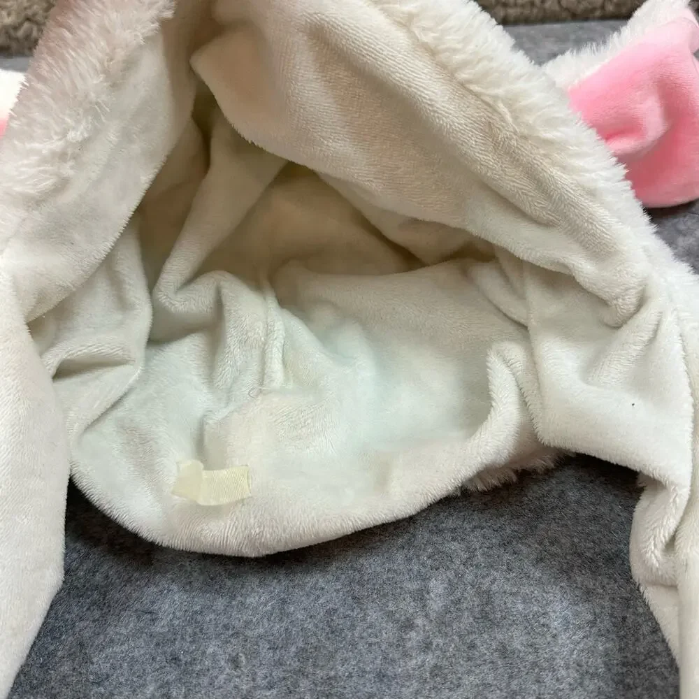 Rabbit Ears Movable Hat Cute Trendy Animal Bunny White Moving Ear Flapping